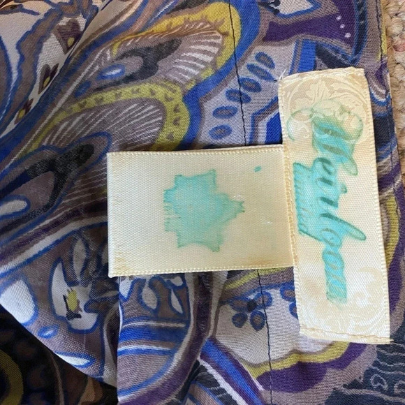 Heirloom Floral Boho Beach Summer Bikini Cover Up Top Women XL-1X Elastic Waist - Picture 4 of 7